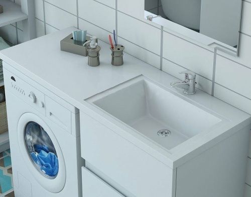 Тумба с раковиной Эстет Dallas Luxe 110 ФР-00001966 40х50 напольная цвет белый - фото 5