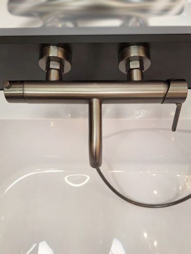 Смеситель для ванны AltroBagno Unione AltroBagnoUnione0222GM настенный оружейная сталь - фото 5