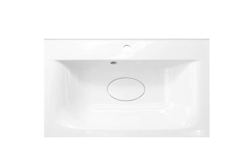 Раковина из искусственного камня Эстет Бали ФР-00014911 80х50 накладная цвет белый 1 отверстие под смеситель - фото 3