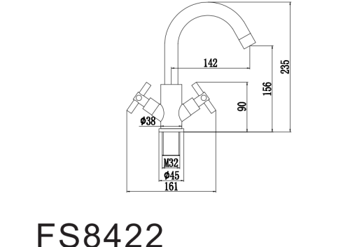 Смеситель для кухни Fmark FS8422H на мойку черный - фото 2