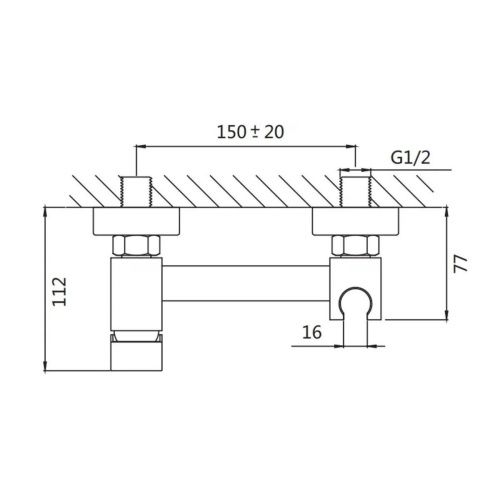 Гигиенический душ со смесителем Shevanik S137T оружейная сталь - фото 3