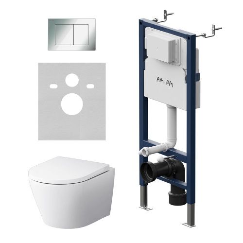 Комплект унитаз с инсталляцией с клавишей смыва Am.Pm Sense IS90251.741701