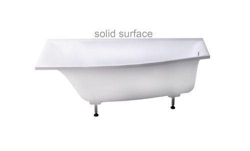 Ванна из искусственного камня Astra-Form Скат 01010082 170х75 пристенная асимметричная с ножками - фото 4