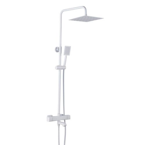 Душевая стойка Shevanik S3096C настенная цвет белый с термостатом - фото 2