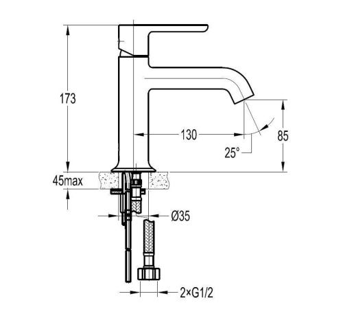 Смеситель Cezares ECO ECO-LS-BORO-W0 на раковину золото - фото 2