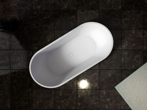 Ванна из искусственного камня Abber Stein AS9650 170х80 отдельностоящая овальная с ножками - фото 5