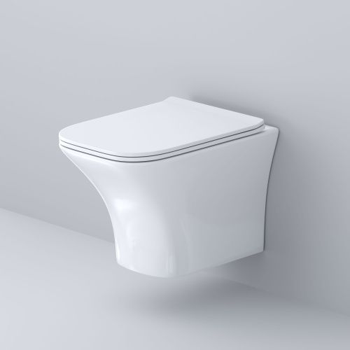 Унитаз подвесной Grossman Galaxy GR-4476S белый с сиденьем микролифт безободковый каскадный смыв - фото 2