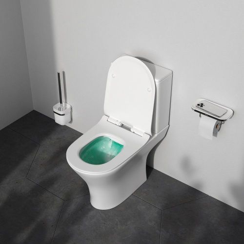 Унитаз напольный с бачком Am.Pm Sense C748600SC белый с сиденьем микролифт безободковый каскадный смыв - фото 4