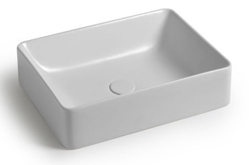 Раковина керамическая White Ceramic Slim W010705 50х40 накладная цвет черный