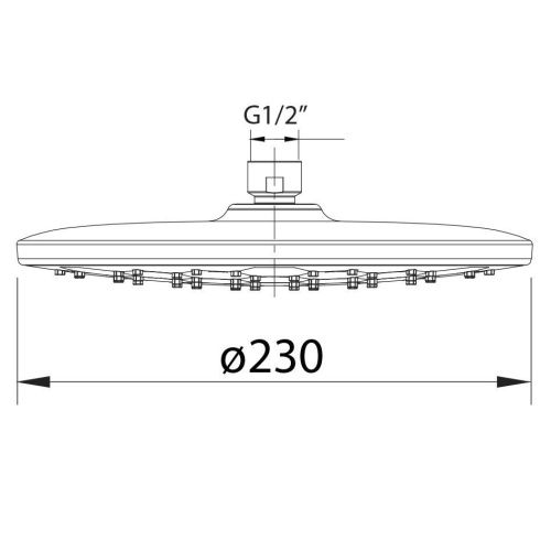 Верхний душ Clever HEXAGON AIR 60306 25х25 хром - фото 2