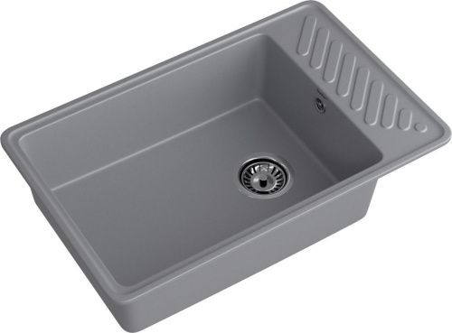 Кухонная мойка Granfest Quarz 51 темно-серый 75х50 цвет серый поверхность матовая - фото 2