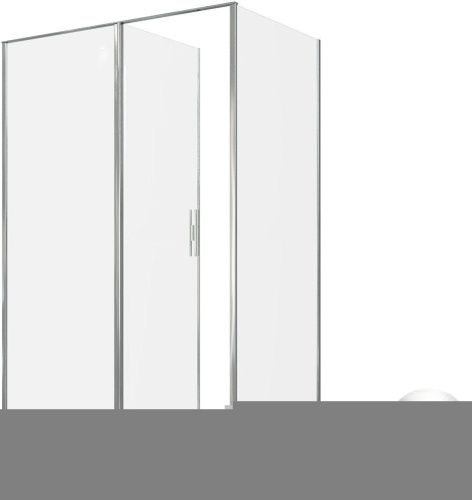 Душевой уголок Allen Brau Priority 3.31034.00 + 3.31043.00 140х90 стекло прозрачное профиль хром без поддона - фото 3