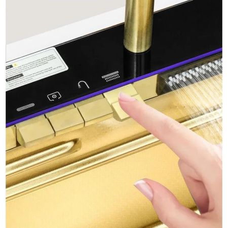 Кухонная мойка Savol S-SC001C 75х45 цвет золото поверхность матовая