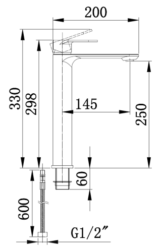Смеситель для раковины BOCH MANN SANTA XL BM9129 на столешницу хром - фото 5