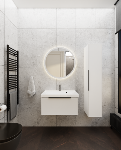 Тумба с раковиной La Fenice SIMPLA NFNC-01-SIM-B-60-3-60 60х50 подвесная цвет белый - фото 4