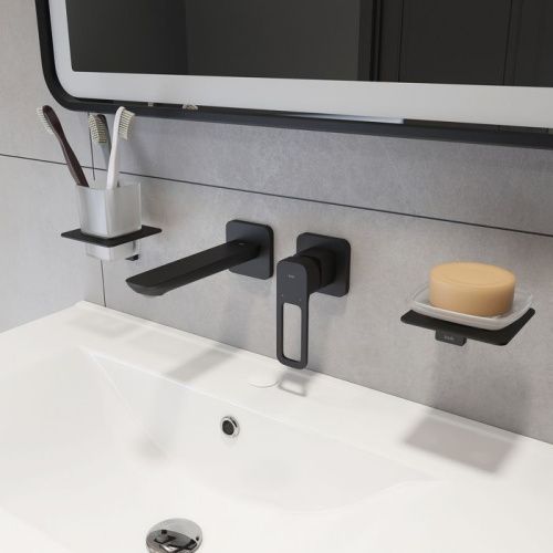 Смеситель IDDIS Slide SLIBL00i65 встраиваемый в стену черный - фото 2