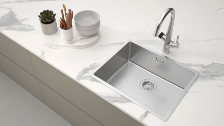 Кухонная мойка Paulmark LASSAN 54 UNI LA54-BS 40х50 цвет нержавеющая сталь поверхность брашированная