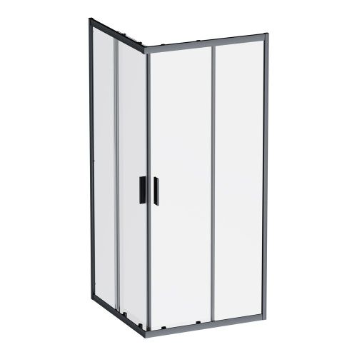 Душевой уголок Am.Pm Gem W90G-403-9090BT 90х90 стекло прозрачное профиль черный без поддона - фото 2