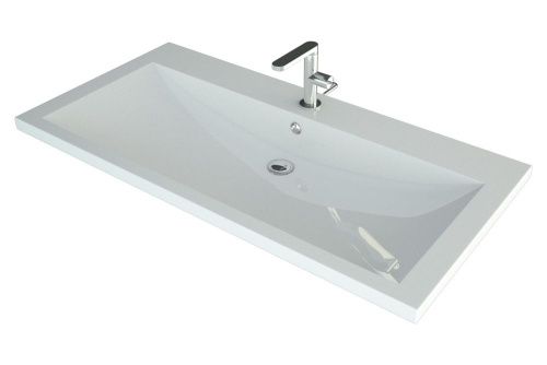 Раковина из искусственного камня Art&Max AM-LAV AM-LAV-1000-MR-A 100х50 накладная цвет белый