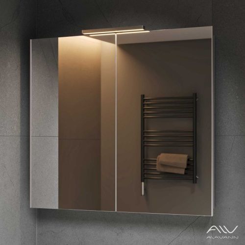 Зеркало-шкаф Alavann Cosmetic ALV0772001 90х80 подвесной цвет белый - фото 4