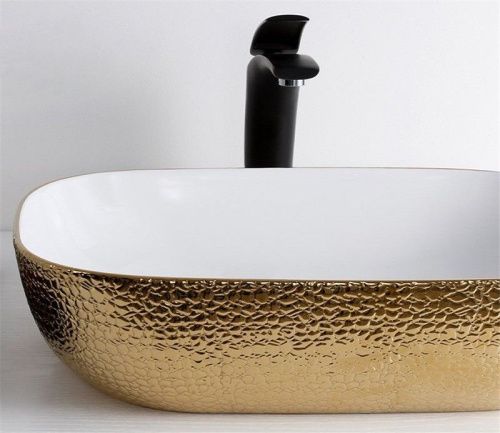 Раковина из сантехнического фаянса CeramaLux D1333H025 50х30 накладная цвет белый без отверстий под смеситель - фото 3