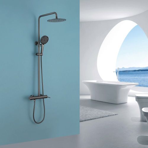 Душевая стойка Abber AF8816NGL настенная цвет серый - фото 2