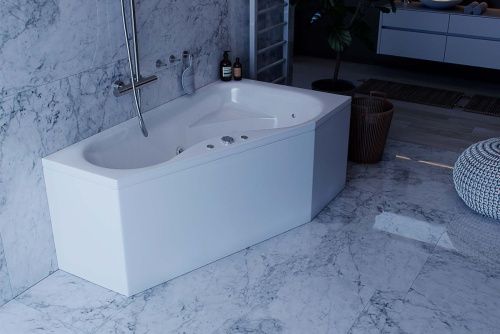 Ванна акриловая Aquatek Медея MED180-0000038 170х95 пристенная асимметричная с каркасом без ручек - фото 4