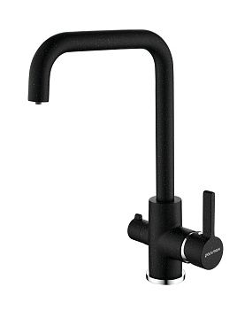 Смеситель для кухни Paulmark LOGAS Lo213021-308 на мойку черный