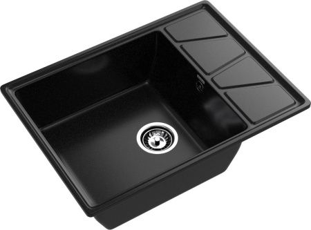 Кухонная мойка Granfest Vertex V-680L черный 70х50 цвет черный поверхность матовая