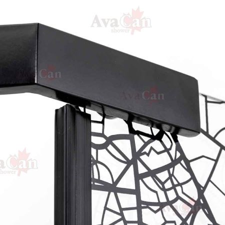 Душевой уголок AvaCan PB100 100х100 стекло тонированное профиль черный без поддона