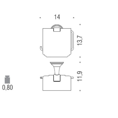 Бумагодержатель Colombo Hermitage B3391.CR - фото 2