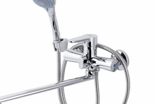 Смеситель для ванны и душа FAUZT FZs-240-B101 настенный хром - фото 2