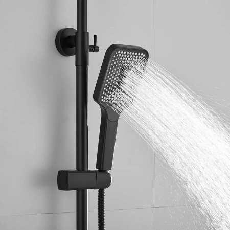 Душевая стойка Shevanik S6836H настенная цвет черный