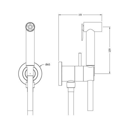 Гигиенический душ Cisal Shower CV0079752F никель - фото 2