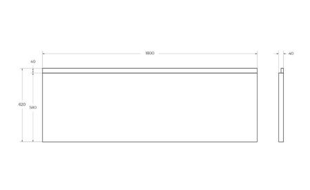 Фронтальная панель для ванны Cezares PLANE PLANE-180-F-SCR-W37