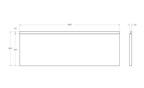 Фронтальная панель для ванны Cezares PLANE PLANE-180-F-SCR-W37 - фото 2