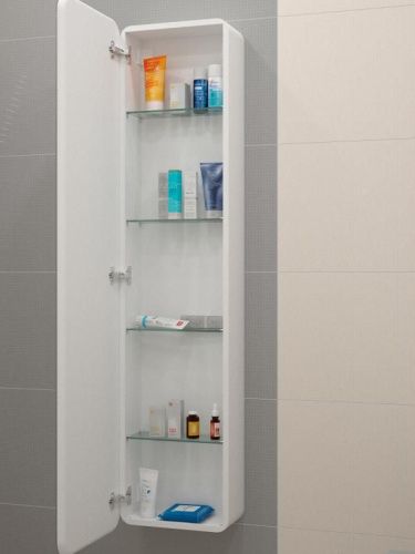 Зеркало-шкаф Misty Зеркальные шкафы МВК009 40х160 подвесной цвет белый - фото 2