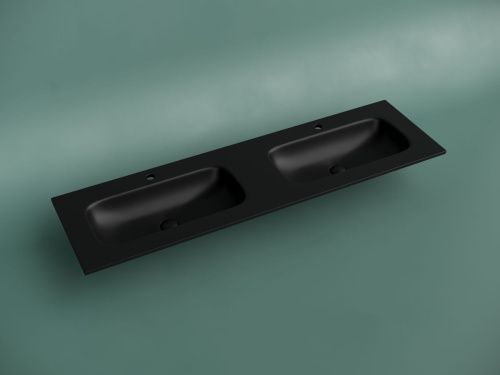 Раковина из сантехнического фарфора Ceramica Nova GRACE CN7023MB 160х50 накладная цвет черный - фото 2