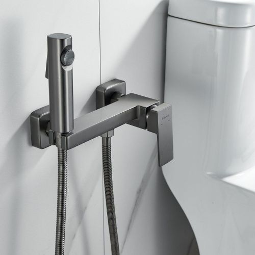 Гигиенический душ со смесителем Shevanik S96T S9605T-1 оружейная сталь - фото 5