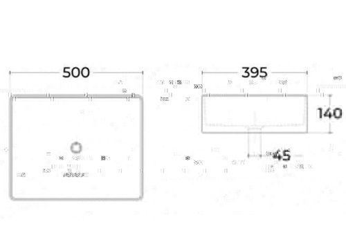 Тумба с раковиной Sintesi STL.W7817_SIN-LVB-APP-407 60х60 подвесная цвет белый - фото 4
