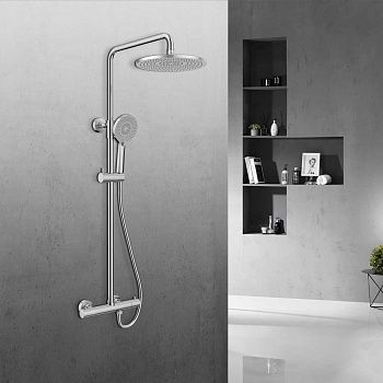 Душевая стойка Vincea Esse VSFS-1E0TCH настенная цвет хром с термостатом