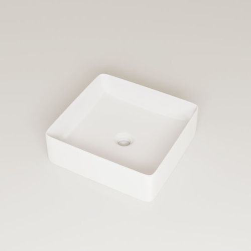 Раковина из сантехнического фарфора Iddis Slide SLIWM01i27 40х40 накладная цвет белый без отверстий под смеситель - фото 4