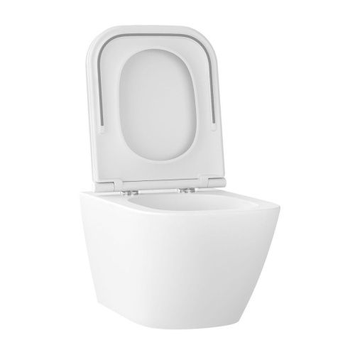 Унитаз подвесной Wellsee Pure BY Wellsee 182603001 белый с сиденьем микролифт безободковый каскадный смыв - фото 2