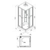 Душевая кабина Тритон Вельвет-К Щ0000071050 80х80 квадратная с крышей ориентация универсальная