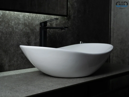 Раковина керамическая Gid Lago 51175 60х40 накладная цвет белый без отверстий под смеситель - фото 2