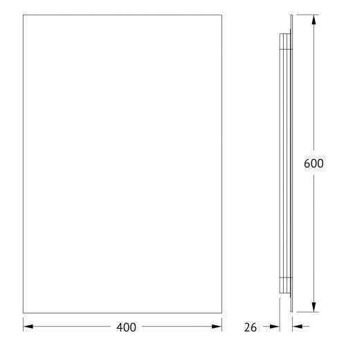 Зеркало с подсветкой Defesto GLOW DF 2512 40х60 подвесное - фото 2