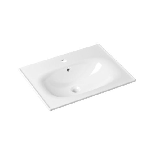 Раковина из сантехнического фарфора Lavinia Boho Bathroom Sink 33312010 60х50 встраиваемая цвет белый 1 отверстие под смеситель - фото 2