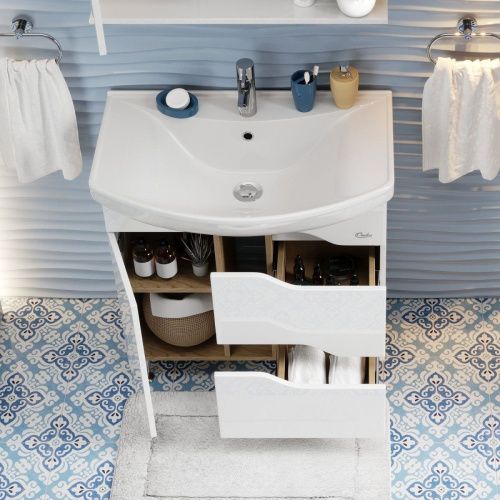 Тумба под раковину Onika Веронэлла 107514 70х30 напольная цвет белый - фото 5