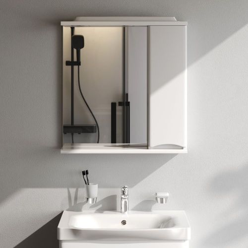 Зеркало-шкаф Am.Pm Like M80MPR0651WG 70х80 подвесной цвет белый - фото 3