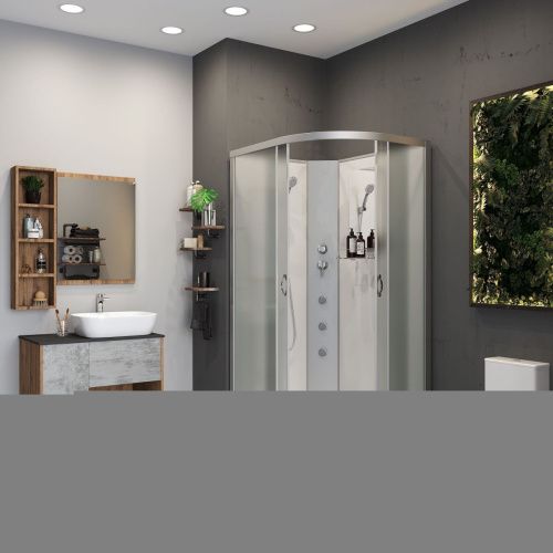 Душевая кабина Niagara Classic 33121423LBKG 120х80 асимметричная без крыши ориентация левая - фото 3